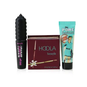 Benefit Gorgeous Travels Fast Set: Mini The POREfessional Face Primer 7.5ml   Hoola Matte Powder Bronzer 8g   Mini BADgal BANG! Volumizing Mascara 4g  3pcs