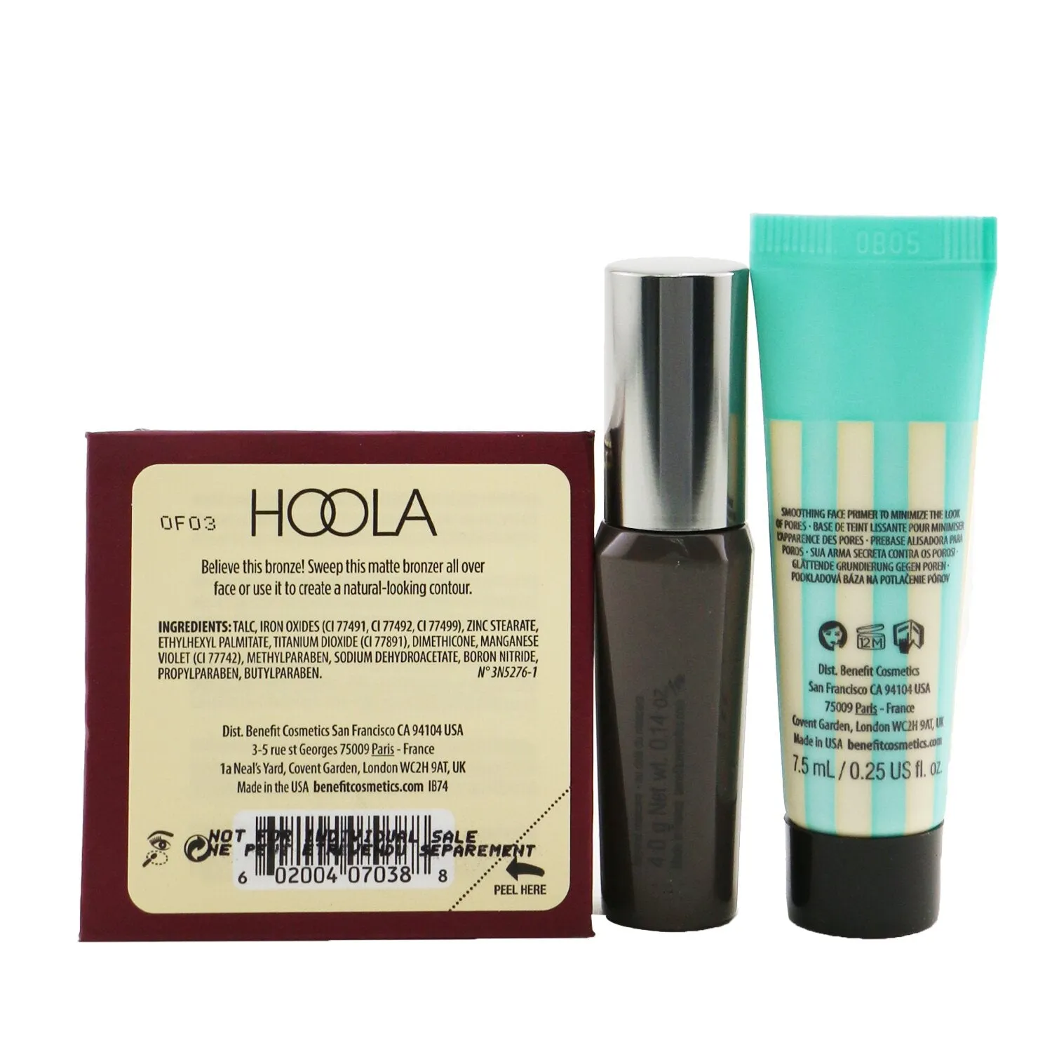 Benefit Party Hopper Set (Primer   Bronzer   Mascara)  3pcs