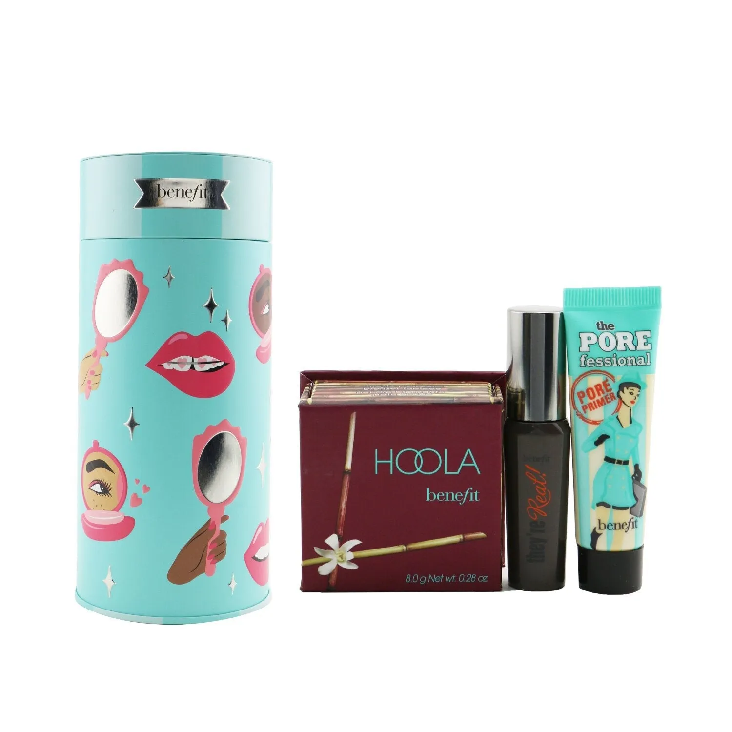 Benefit Party Hopper Set (Primer   Bronzer   Mascara)  3pcs