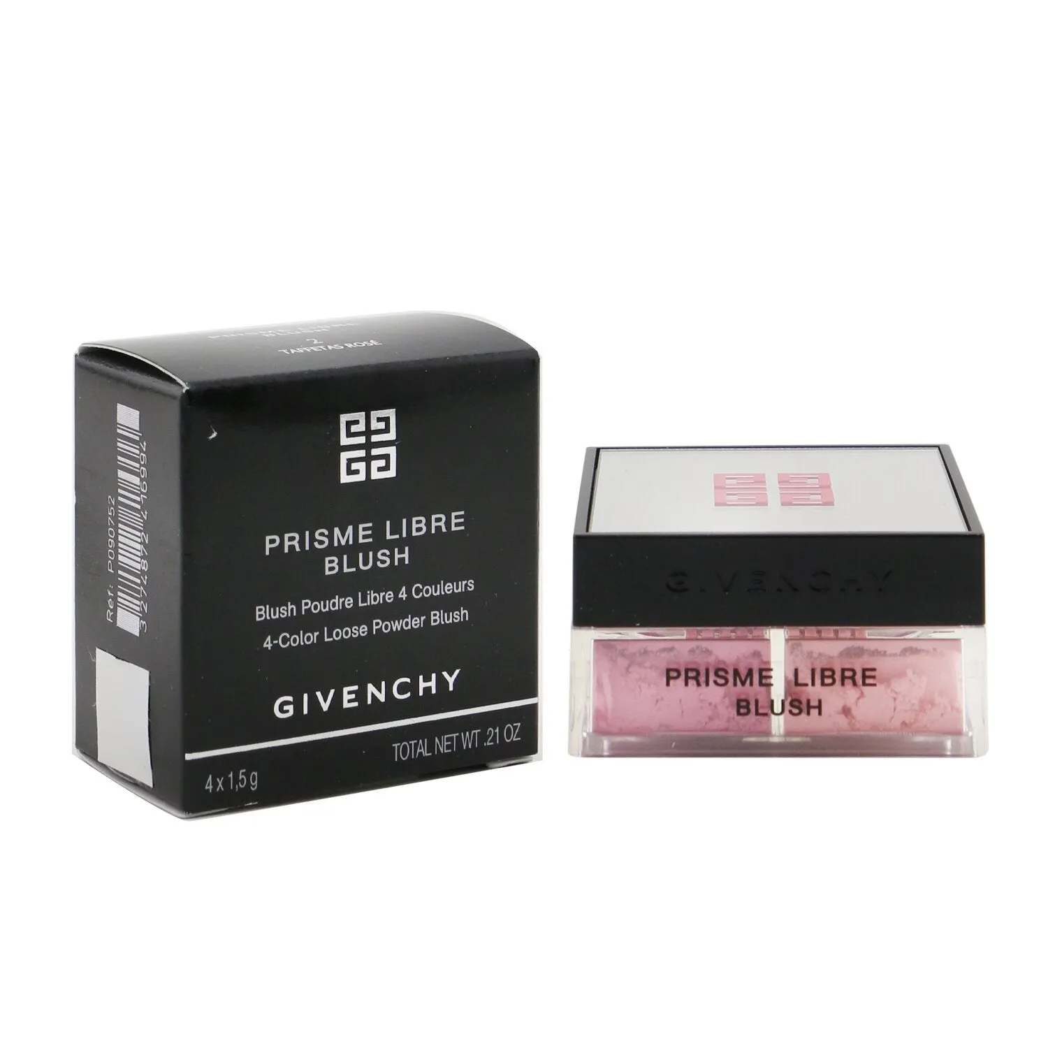 Givenchy Prisme Libre Blush 4 Color Loose Powder Blush - # 4 Organza Sienne (Woddy Oragne)  4x1.5g/0.0525oz