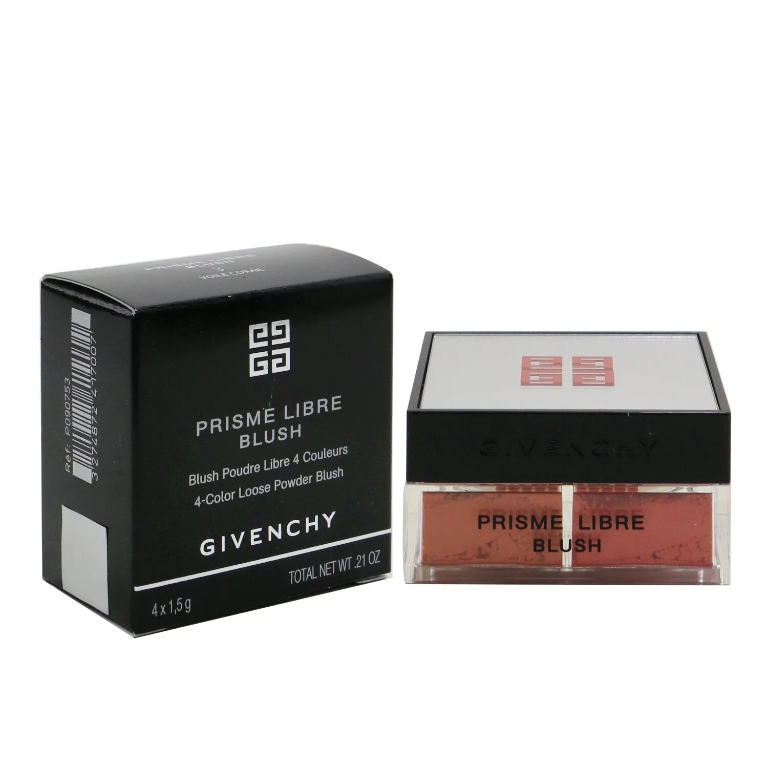Givenchy Prisme Libre Blush 4 Color Loose Powder Blush - # 6 Flanelle Rubis (Brick Red)  4x1.5g/0.0525oz