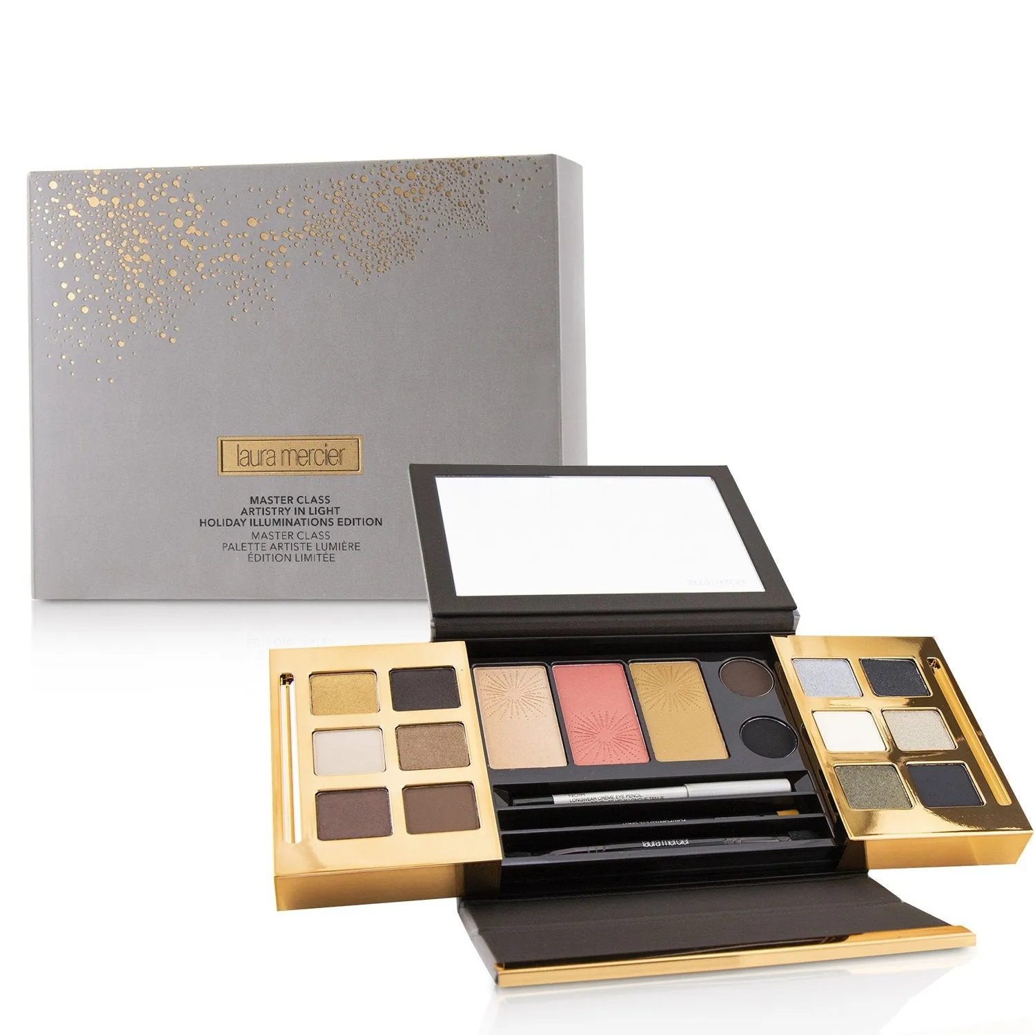 Laura Mercier Master Class Artistry In Light Holiday Illuminatons Edition : (12x Eyeshadow. 3x Cheek Color. 2x Eyeliner. 1x Eye Pencil)
