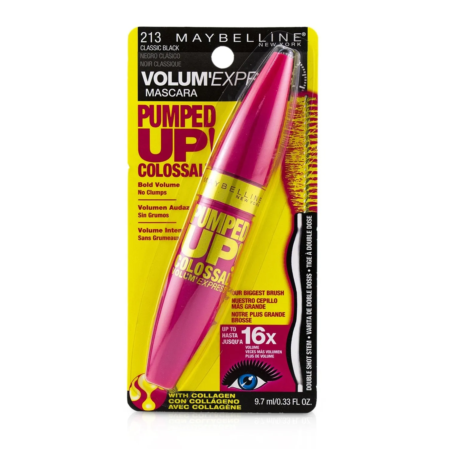 Maybelline Volum' Express Pumped Up Colossal Mascara - # 214 Glam Black  9.7ml/0.33oz