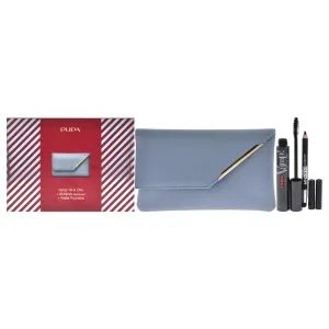 Pupa Milano Vamp! All in One and Multiplay Set by Pupa Milano for Women - 3 Pc 0.30oz Vamp! All in One Mascara - 101 Black. 0.03oz Multiplay Eye Pencil - 09 Black. Wallet