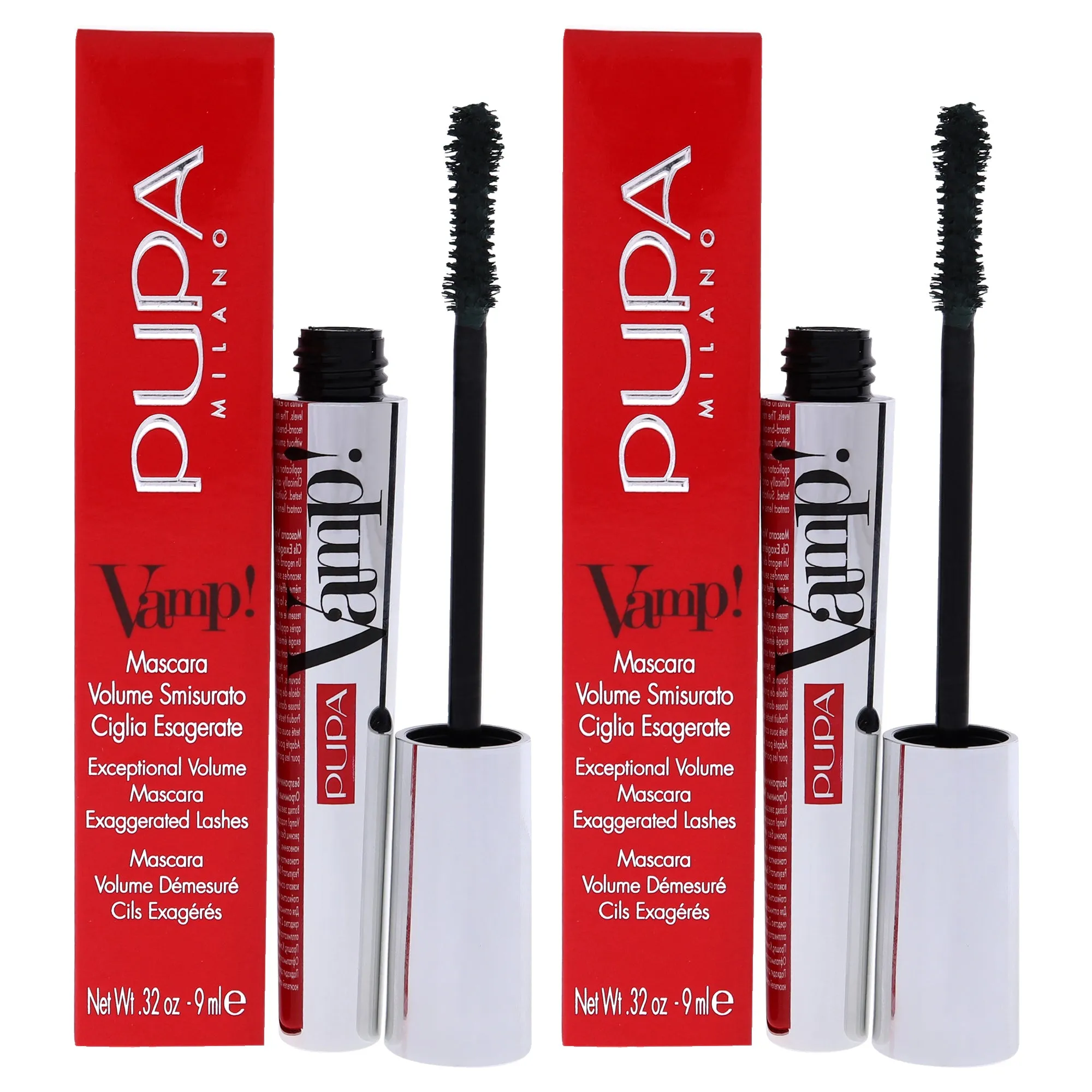 Pupa Milano Vamp! Mascara - 504 Military Green by Pupa Milano for Women - 0.32 oz Mascara - Pack of 2