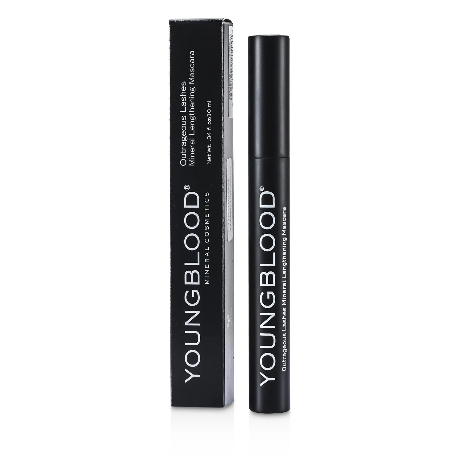 Youngblood Outrageous Lashes Mineral Lengthening Mascara - # Blackout (Box Slightly Damaged)  8.3ml/0.28oz