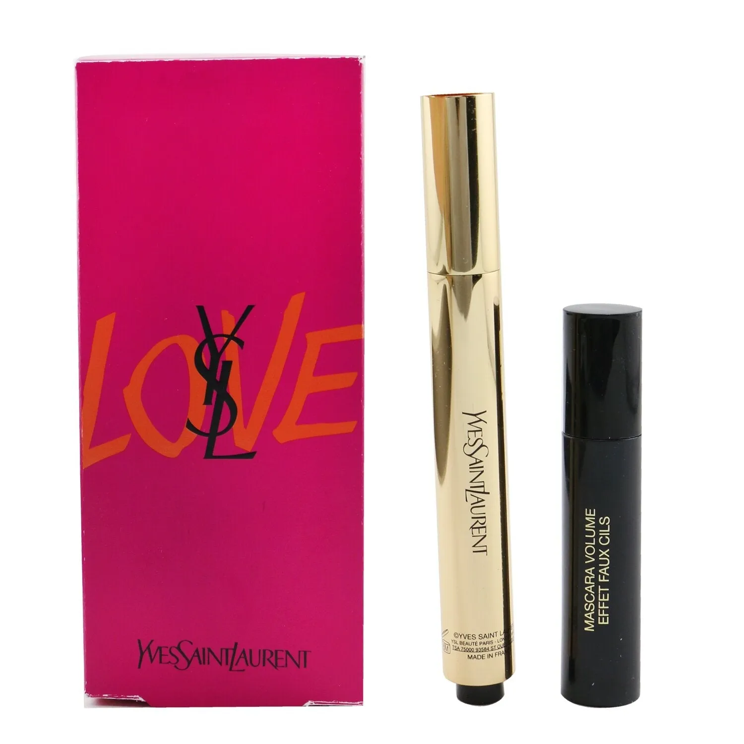 Yves Saint Laurent Love All Lights On Me Set: (1x Touche Eclat 2.5ml   1x Mini Mascara 2ml) - #2 (Luminous Ivory) (Box Slightly Damaged)  2pcs